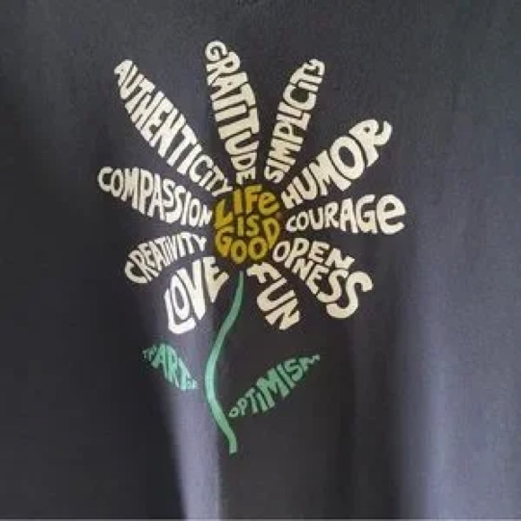Life Is Good The Art of Optimism Short-Sleeved V-Neck Crusher Tee Size XL - Picture 3 of 6